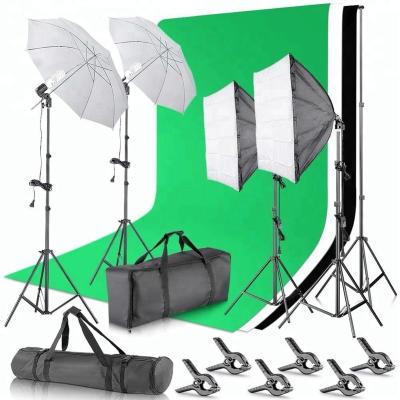 China Product Photography Backdrop Umbrella Softbox Photo Studio Light Kit for sale