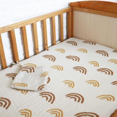 China skin-friendly and breathable various good quality skin-friendly and breathable child cotton bamboo baby printed fitted sheet for sale