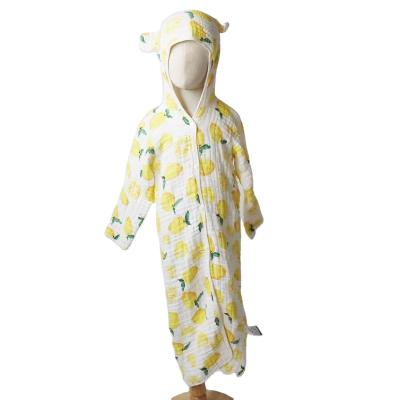 China Quality Assurance Soft Organic Cotton Baby Bathrobe Set With Hooded Cuff Bathrobe for sale