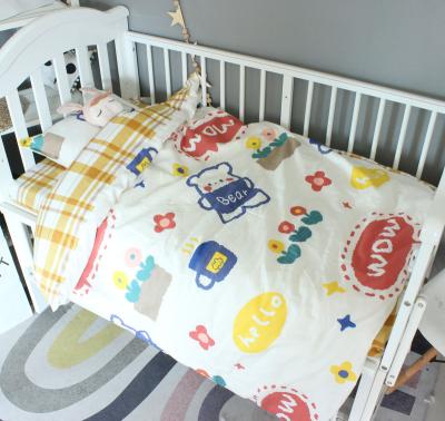 China Insecticide Treated Baby Bedding Set Nordic Cotton Woven Baby Bed Linen For Newborns Kids Crib Bedding For Boy Girl Nersury Offer Custom Make Service for sale