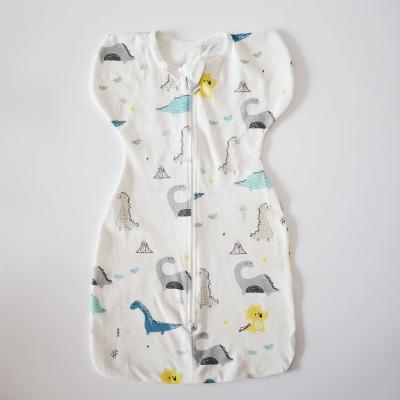 China Antibacterial Digital Printed Baby Wrap Cotton Sleeping Bag For Babies 0-12M for sale