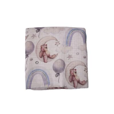 China Soft New Arrival Latest Design Printed Bamboo Cotton Safety Waffl Baby Blankets For Newborns for sale