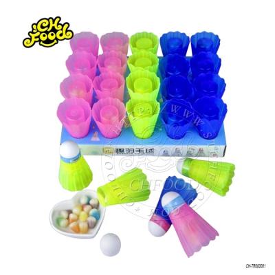 China Plastic Badminton Toy With Rainbow Candy Halal Meat Cartoon Toys New for sale