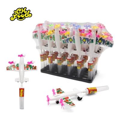 China Cartoon Toys China Windmill Cheap Toy Candy Plastic Flying Airplane for sale