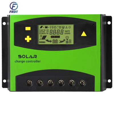 China Upgraded Quality 20A 30A 12/24v Solar Panel Auto Charger Controller Regulator With Dual USB Port PWM Solar Charge Controller for sale