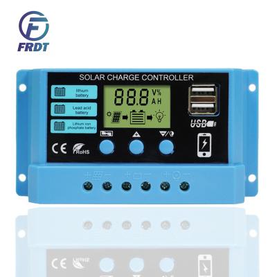 China Charger controller Factory wholesale 10A 20A 30A 12V 24V auto fit pwm solar charge controller for sale