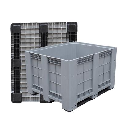 China Large capacity and good plastic carrier pallet container high volume crate for industrial agricultural plastic pallet crate for sale