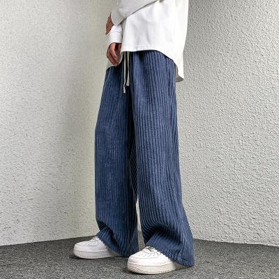 China Men's Loose Classic Style Anti-pilling Casual Pants Loose Straight Trousers Corduroy Trousers for sale