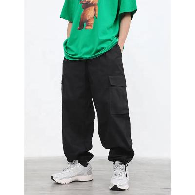 China Anti-pilling Custom Cargo Pants With Big Pocket Organic Cotton Street Wear Loose Custom Mens Jogger Pants for sale