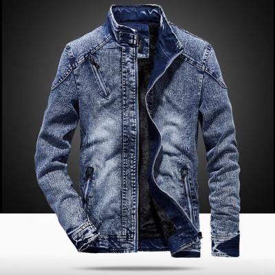 China Autumn New Fashion Men's Denim Jacket Zipper Slim Vintage Washed Casual Jean Jacket QUICK DRY for sale