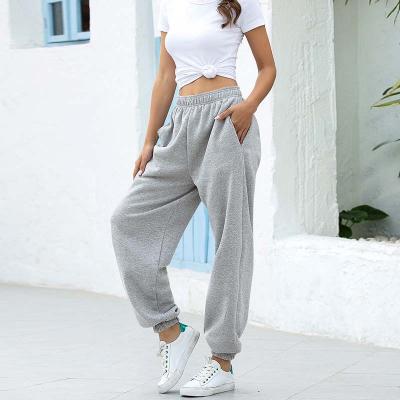 China Winter Breathable Strap High Waisted Sweatpants Workout Joggers Pants Women High for sale