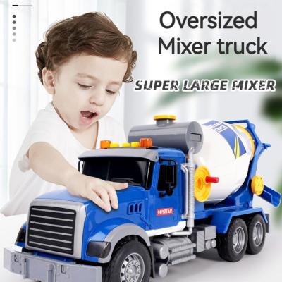 China Eco-friendly Material 2023 New Arrivals Kids For Toys Mixer Truck Agitating Lorry Car , Big Cement Mixer Toy Truck With Light Music Boy Friction Toy for sale