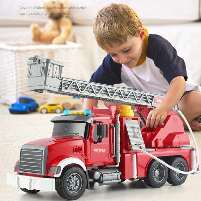 China Eco-friendly Material Pump water Kids Toy 2023 New Arrivals Aerial Ladder Fire Truck , City Rescue Fire Engine 911 Kids Fire Drill With Toys Cars for sale