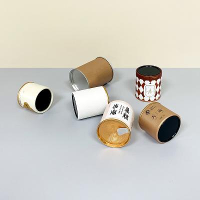 China Manufacturer Biodegradable Wholesale Small Paper Can Food Container Tea Paper Tube Packaging for sale