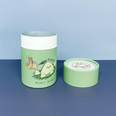 China Food Grade Biodegradable PE Custom Rice Dumplings Lift Up Tubes Green Coated Paper Packaging for sale