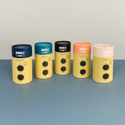 China Biodegradable Round Custom Paper Boxes Logo Size Glasses Kraft Paper Tubes Packaging for sale