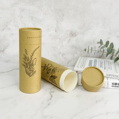 China Biodegradable Biodegradable Jar Customized Size Cylinder Packaging Lift Up Kraft Postage Paper Tubes for sale