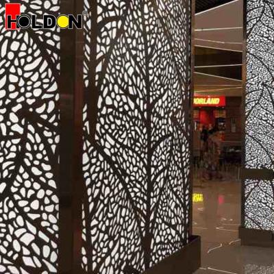 China Hotel Laser Cut Decorative Metal Screens Panel For Room Divider Restaurant Partition for sale