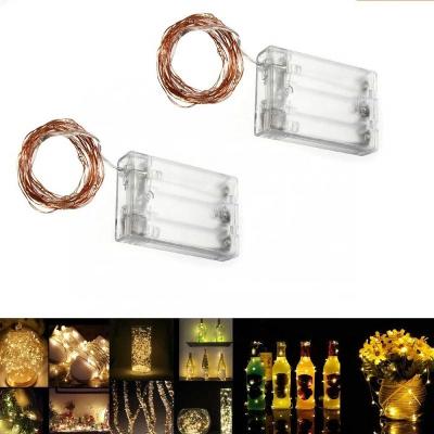 China Warm White Battery Operated 16ft (5m) Christmas Decoration 50 LED Fairy Copper Wire String Lights For Christmas Holiday Party Wedding Decoration for sale