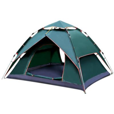 China Diagonal Tether Type 2021 Hot Selling Factory Wholesale Automatic Outdoor Sport Family 3-4 Person Room Fast Automatic Instant Camp Tent for sale