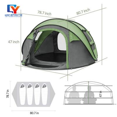 China Factory wholesale 5 person turbo life cabin camping tent outdoor customized long type diagonal tie tent,camper for sale