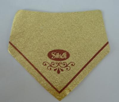 China Gold Aluminum Foil Labels Water Resistant Self Adhesive With Logo Printing for sale