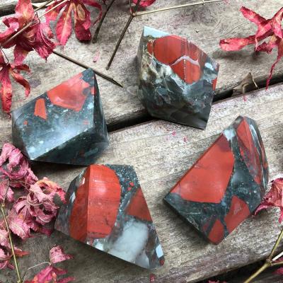 China Wholesale Natural Stone China Rock Crystal Raw Mineral Tumbled Rough African Bloodstone Misshape For Home Decoration for sale