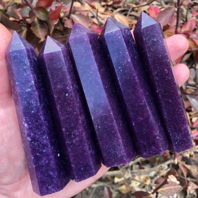 China China Natural Wholesale Bulk Towers Lepidolite Towers Points Crystals Healing Reiki Chakra Stones for Home Decoration for sale