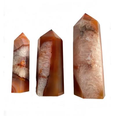 China China Crystal Wholesale Bulk Natural Healing Crystals Chips Carnelian Tower Tumbled Stone for sale