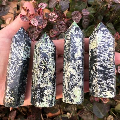 China China Wholesale Natural Healing Crystal Point Green Diopside Towers for Crafts and Decoration for sale