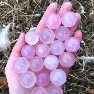 China China Mini Crystal Ball Pink Rose Quartz Polished Natural Wholesale Mini Spheres For Home Decoration for sale