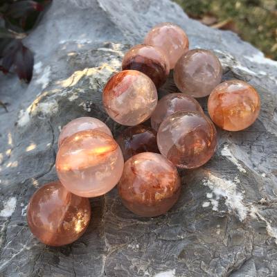 China China Crystal Sphere Polished Fire Quartz High Quality Natural Wholesale Mini Spheres For Home Decoration for sale