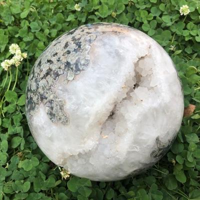 China High Quality Natural China Crystal Sphere Big Moss Agate Sphere For Home Decoration for sale