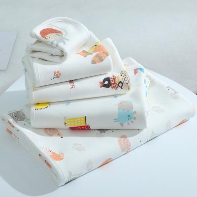 China Waterproof/Washable Double Sided Washable Pure Cotton Waterproof Bear Eye Cartoon 70*90cm Baby Urine Pad for sale