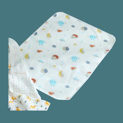 China Rabbit Cartoon 100*150cm Baby Urine Waterproof Pad Washable Pure Cotton Customizable Waterproof/Washable for sale