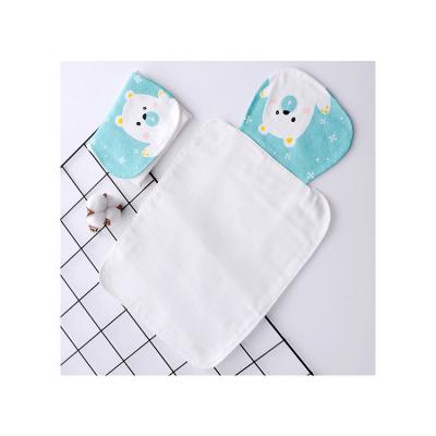 China Gauze Sweat Towel Baby Sweat Soft Water-absorbent Cotton Pad Soft Water-absorbent Cotton Pad Back Print Comfortable Towel Children for sale