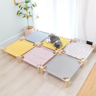 China Multi-Color Creative Viable Soft Cotton Fabric Cat Mat Nest Easy To Disassemble And Wash Summer Pet Hammock Small Dog Walking Beds for sale