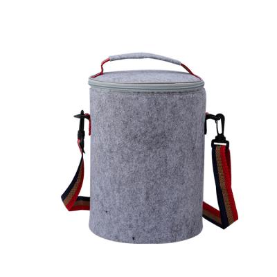 Cina High Quality Waterproof Oxford Columnar Takeaway Thermal Bag Custom Insulated Lunch Cooler Bag With Logo in vendita