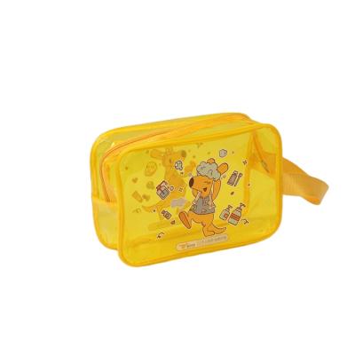 中国 Durable Wholesale High Quality Portable Pvc Cartoon Waterproof Transparent Toiletry Makeup Cosmetic Bag 販売のため