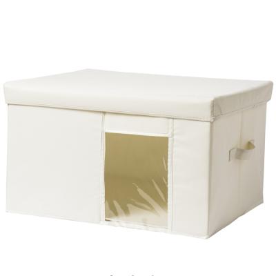 Κίνα Sustainable Folding Storage Box Home Bedroom Clothes Toy Storage Box Oxford Fabric Storage Box With Lid προς πώληση