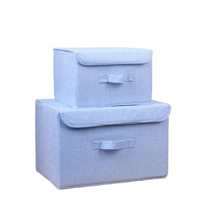 China Sustainable High Quality Foldable Storage Box Customized Non Woven Fabric Organizer Cloth Storage Box With Logo en venta