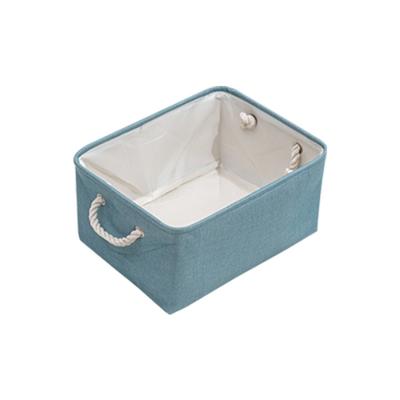 China Canvas Fabric Organizer Portable Storage Box Home Srorage Box Large Capacity Viable Storage Boxes For Clothes for sale