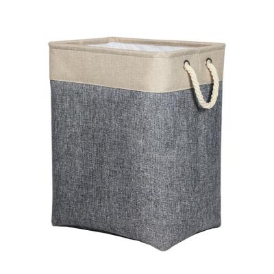 Κίνα Viable Cotton and Canvas Basket Storage Collapsible Storage Box Clothes Large Capacity Household Srorage Box προς πώληση