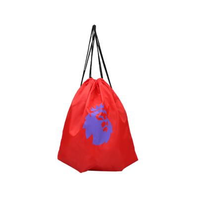 China Waterproof Promotional Bag Custom Printed Nylon String Gym Polyester Drawstring Backpack Te koop