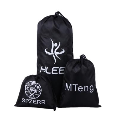 Chine Special Hot Sale Black Custom Bag Eco Friendy Polyester Material Logo Pattern Printing Cheap Drawstring à vendre