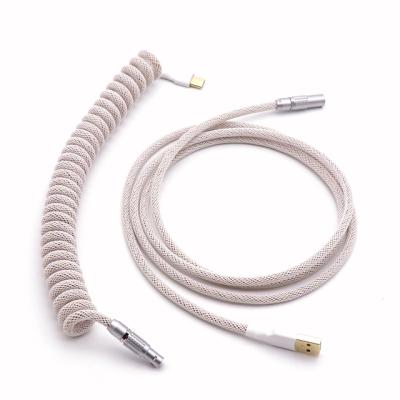 China Custom Coiled Type C Mobile Phone Mini Micro USB Cable For Mechanical Keyboard With OB Aviator for sale