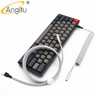 China Mainly For Angitu Mechanical Keyboard Premium Customized Mechanical Keyboard Coilded Cable Flyer USB Type C Data Cable With 0B/CY8/GX16 Colored Connector for sale