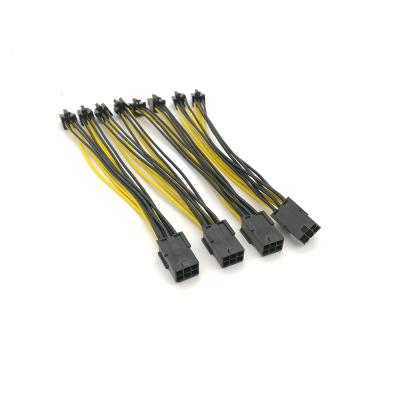 China Industrial High Quality 18awg PCIe 6pin to 2x 6pin Splitter Power Supply Cable for sale