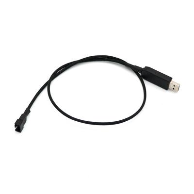 China COMPUTER Drop Shipping 22awg Booster Gear 12V USB to 4 Pin Fan Adapter Cable -60cm for sale