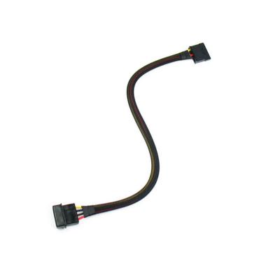 China Single COMPUTER Sheeved molex 4 pin male to Sata 15 pin adapter cable for sale